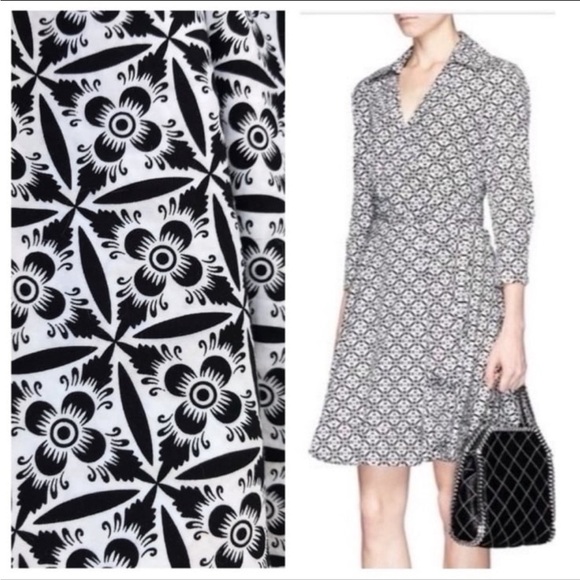 Diane Von Furstenberg Jadrian Floral Wrap Pleated Dress - Picture 1 of 8